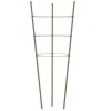 Opory pro zahradní rostliny se 3 kroužky 5 ks zelené 45 cm ocel
