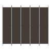 5dílný paraván hnědý 250x220 cm textil 350203