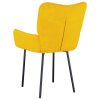 Jídelní židle 2 ks žluté samet