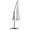 Boční zahradní slunečník 3,5 m pískově bílý