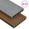 Terasová prkna WPC s příslušenstvím hnědá a šedá 26 m² 2,2 m
