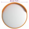 Venkovní konvexní dopravní zrcadlo oranžové Ø30 cm polykarbonát