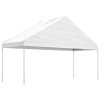 vidaXL Altán se střechou bílý 5,88 x 2,23 x 3,75 m polyethylen