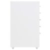 Mobilní kartotéka bílá 28 x 41 x 69 cm kov