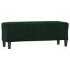 Lavice tmavě zelená 100x35x41 cm samet 349423