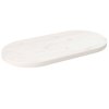 Stolní deska bílá 80 x 40 x 2,5 cm masivní borové dřevo oválná