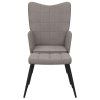 Relaxační židle se stoličkou taupe textil 327961