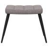 Relaxační židle se stoličkou taupe textil 327961