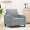 Křeslo světle šedé 60 cm textil 359147
