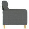 Křeslo tmavě šedé 60 cm textil 359220