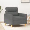 Křeslo tmavě šedé 60 cm textil 359220