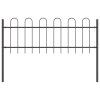 Zahradní plot 2 pcs Šedá 3,4 x 0,6 m Práškově lakovaná ocel