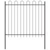 Zahradní plot 4 pcs Šedá 6,8 x 1,5 m Práškově lakovaná ocel