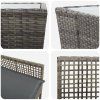 Zahradní bistro set 3 pcs Šedá polyratan 3334957