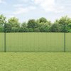 Svázaný drátěný plot s 11 U sloupky Zelený 1.2x25 m Ocel