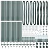 Sloupky na plot s hrotem 52 ks Ø32 mm 80 cm Pozinkovaná ocel