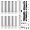 Plotový sloupek. Jiný 52 pcs Šedá 3,2 x 3,2 x 140 cm Ocel