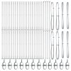 Plotový sloupek. Jiný 52 pcs Šedá 3,2 x 3,2 x 88,5 cm Ocel
