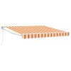 Automatická vysouvací markýza Žlutá a Oranžová 350x250 cm