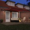 Manuální výsuvná markýza s LED Oranžová a hnědá 400x300 cm