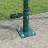 Hexagonální plot vidaXL Zelený 1,4x10 m Ocel, Plotové sloupky vidaXL s podstavci 7 ks Ø32mm 78,5cm Zinkovaná ocel