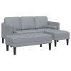 Set pohovek s polštářem 2 pcs Světle šedá Polyester 3329252