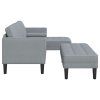 Set pohovek s polštářem 2 pcs Světle šedá Polyester 3329252