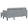 Set pohovek s polštářem 2 pcs Světle šedá Polyester 3329252