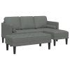 Set pohovek s polštářem 2 pcs Tmavě šedá Polyester 3329253