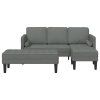 Set pohovek s polštářem 2 pcs Tmavě šedá Polyester 3329253