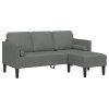 Set pohovek s polštářem 2 pcs Tmavě šedá Polyester 3329253
