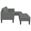 Set pohovek s polštářem 2 pcs Tmavě šedá Polyester 3329253