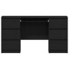 Stůl se zásuvkou Černý dub 140 x 50 x 76 cm kompozitní dřevo