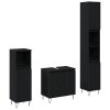 Sada koupelnového nábytku 3 pcs Černý dub 30 x 30 x 190 cm