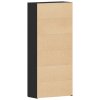 Skříň na obuv Černá 80 x 35.5 x 180 cm Kompozitní dřevo