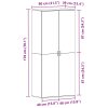 Skříň na obuv Černý dub 80 x 39 x 178 cm kompozitní dřevo