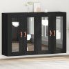 Nástěnné skříně 2 pcs Černý dub 69,5 x 34 x 90 cm 3334301