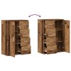 Konzole 2 pcs Staré dřevo 60 x 31 x 84 cm Kompozitní dřevo