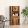 Highboard Staré dřevo 80 x 33 x 150 cm Kompozitní dřevo