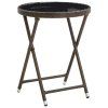 Zahradní bistro set 3 pcs Hnědá polyratan 3334963
