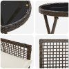 Zahradní bistro set 3 pcs Hnědá polyratan 3334963