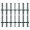 Plotové sloupky 44 pcs Zelená 80 cm Ocel