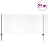 Plot s sloupkem Zelená 1 x 25 m Ocel a PVC