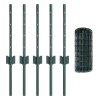 Euro Plot s 5 U sloupky Zelená 0,4x10 m Ocel