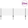 Svařovaný drátěný plot se 11 U sloupky Šedý 0.4x25 m Ocel