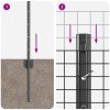 Svařovaný drátěný plot se 11 U sloupky Šedý 0.4x25 m Ocel