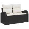 Set pohovek s polštářem 5 pcs Černá Polyester 3346037