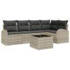 Set pohovek s polštářem 6 pcs Světle šedá Polyester 3346052