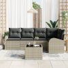 Set pohovek s polštářem 6 pcs Světle šedá Polyester 3346052