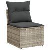 Set pohovek s polštářem 6 pcs Světle šedá Polyester 3346052
